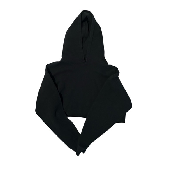 Black‎ cropped hoodie - Picture 1 of 4